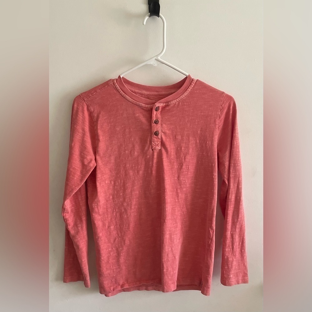 Boys Gymboree Peach Colored Long Sleeve Shirt Size L